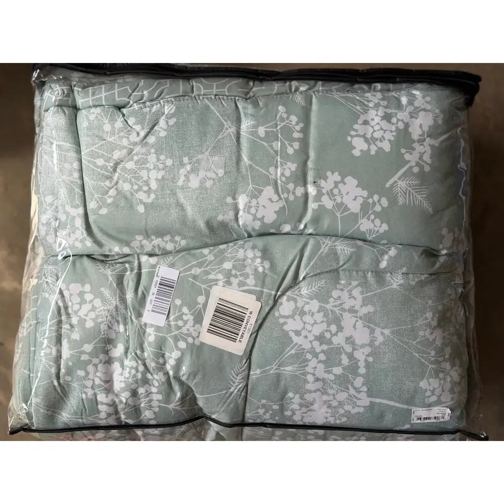 NEW! Richmond Park Drea 3PC Floral Reversible Midweight Comforter Set Full/Queen